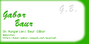 gabor baur business card